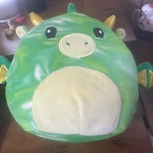Adorable happy dragon Squishmallow green dragon plush stuffed animal (small sz)